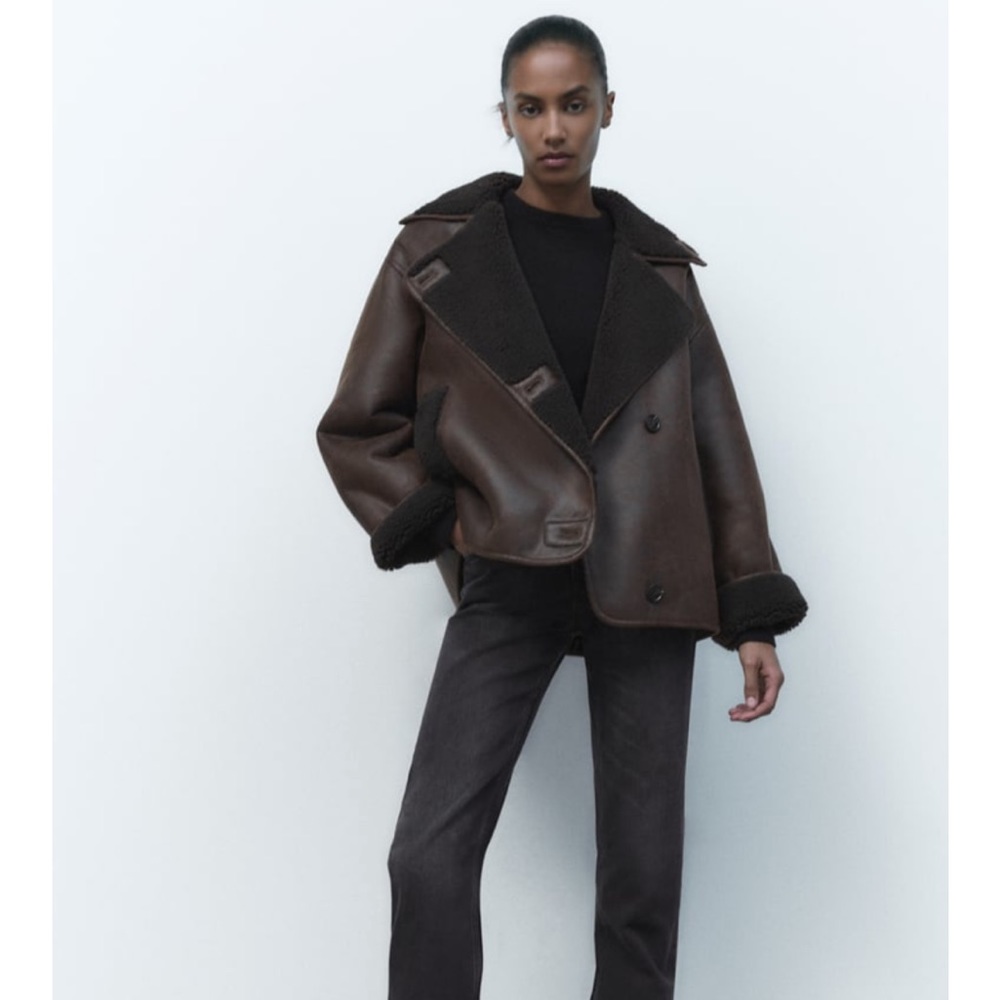 zara double faces jacket